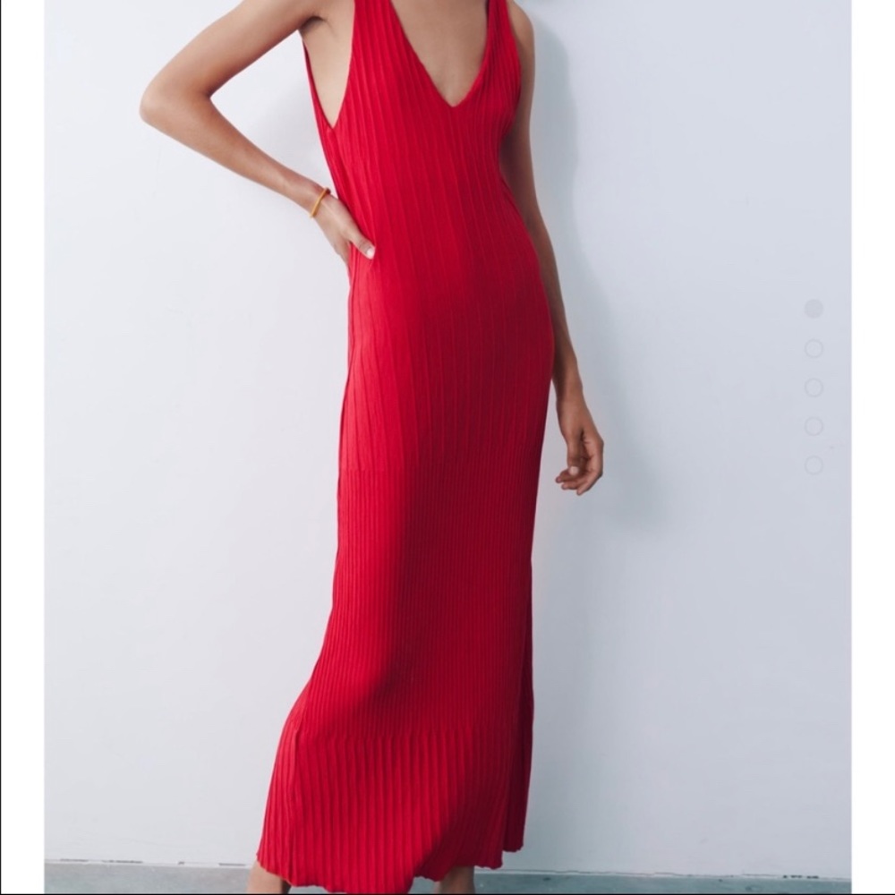 long jacquard dress Zara